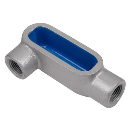 Ocal / Thomas & Betts - Ocal LR27-G 3/4" PVC-Coated Ocal-Blue® LR-Style Conduit Body, Form-7 - Gray