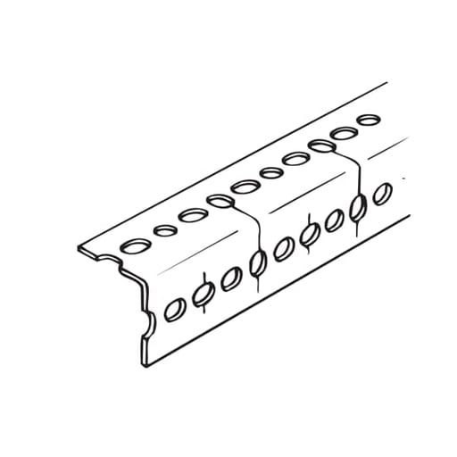 Thomas & Betts Co - Kindorf RA-160-10 10 Foot x 1-5/8 Inch x 1-5/8 Inch 14 Gauge Steel Slotted Right Angle Channel