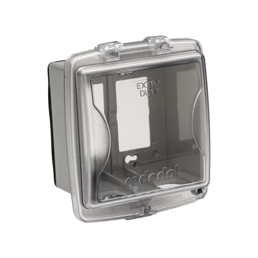 Thomas & Betts Co - Red Dot 2CKPM Clear Non-Metallic 2-Gang 2-7/8 Inch Extra Duty Weatherproof Cover