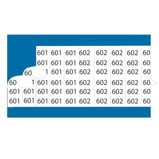 Thomas & Betts Co - Thomas & Betts WC8S 25/Card 1-1/2 Inch Vinyl Cloth "8" Wire Marker Card