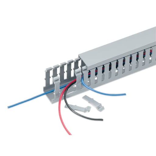 Thomas & Betts Co - Thomas & Betts TY4X4NPW6 4" x 4" x 6' Narrow Slot Wiring Duct, Rigid PVC, White