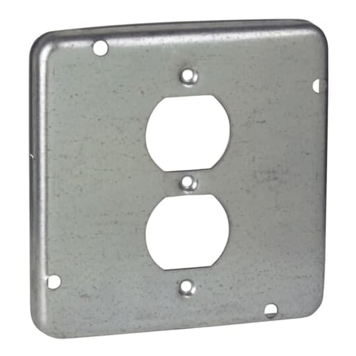 Thomas & Betts Co - Steel City RSL-12 4-11/16 Square Duplex Receptacle Steel Cover
