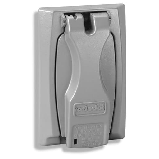 Thomas & Betts Co - Red Dot DCCU-BR Bronze Die-Cast Zinc 1-Gang Receptacle Device Weatherproof Box Cover