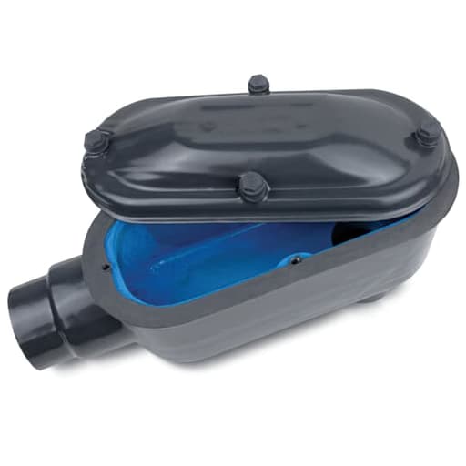 Thomas & Betts Co - Ocal LB888-G 3" PVC-Coated Ocal-Blue® LB-Style Conduit Body, Form-8 - Gray