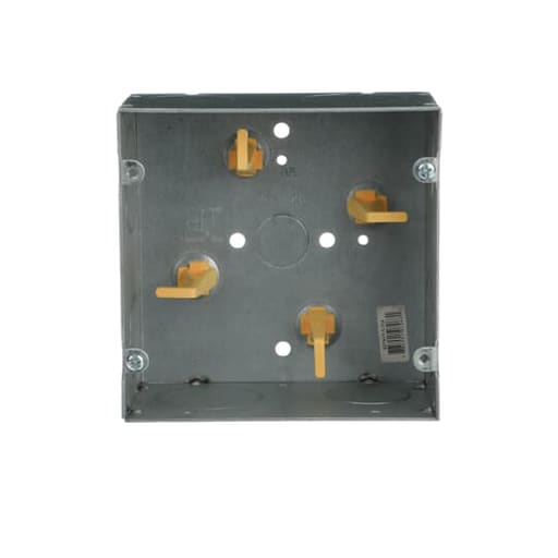 Thomas & Betts Co - Steel City 82181T-1-114 5" Square Steel Telecommunication Box, 2-7/8" Deep, 64cu.in., 1/2", 1", 1-1/4" Knockouts