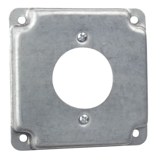 Thomas & Betts Co - Steel City RS-15 4" Square Surface Cover, 1-3/4" 30A Twist-Lock Receptacle, 1/2" Deep, Steel