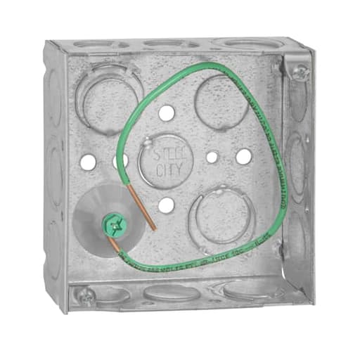 Thomas & Betts Co - Steel City 521511234EWGBP 4 x 1-1/2 Inch 21 In. Steel Welded Square Outlet Box
