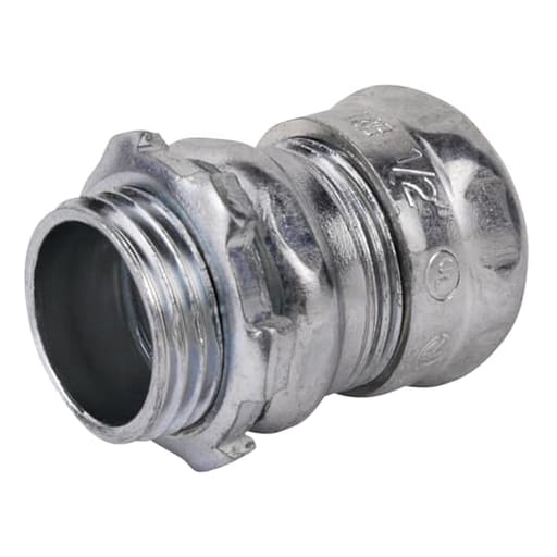 Thomas & Betts Co - Steel City TC111A 1/2" EMT Compression Connector, Steel - Non-Insulated