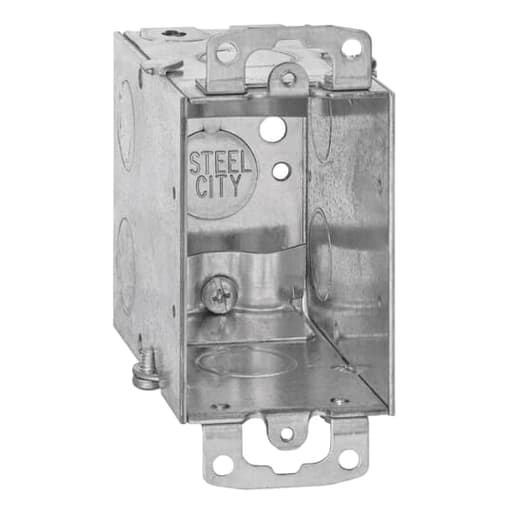Thomas & Betts Co - Steel City CXWOW 18cu.in Gangable Steel Switch Box with Ears and Clamp