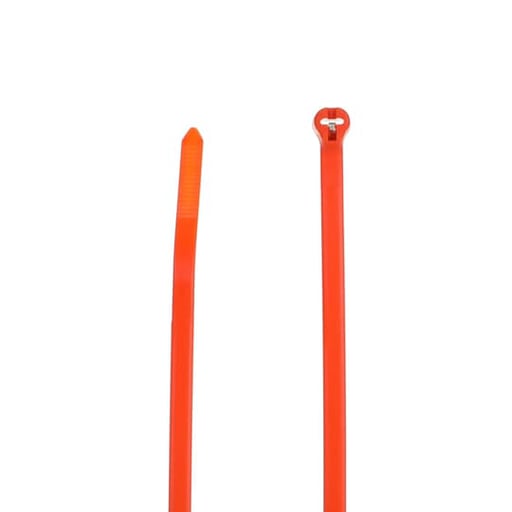 Thomas & Betts Co - Thomas & Betts TY25M-3 2-Piece 7 Inch 50 lb Orange Nylon Cable Tie