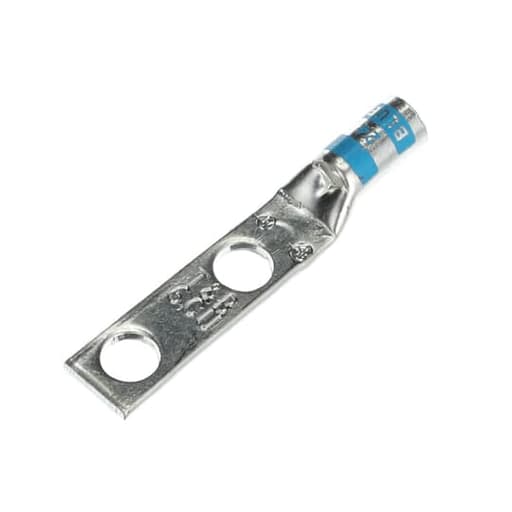 Thomas & Betts Co - Thomas & Betts 256-30695-1095 6 AWG Tiined Copper Standard Barrel 2-Hole Compression Lug