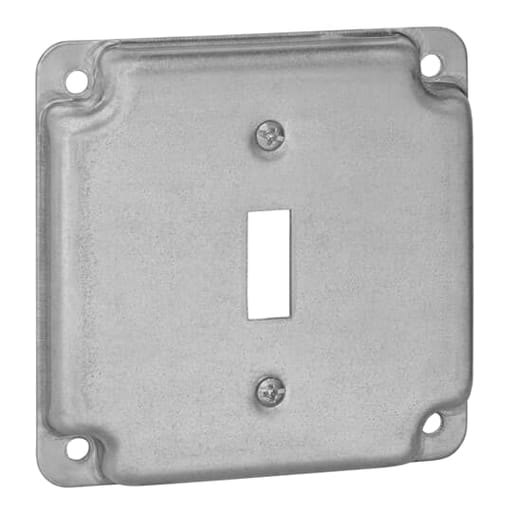 Thomas & Betts Co - Steel-City RS9 4" Square Surface Cover, (1) Toggle Switch, 1/2" Deep, Steel