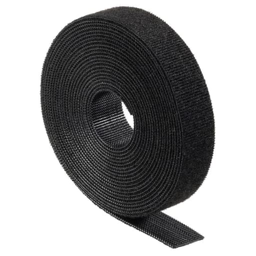 Thomas & Betts Co - Thomas & Betts FOR180-50-0 Hook & Loop Cable Tie, Black, for Rolled Hook, 180"L, 50lb