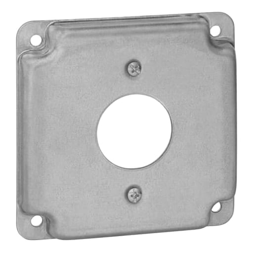 Thomas & Betts Co - Steel City RS-11 4" Square Surface Cover, 1-13/32" Single Receptacle, 1/2" Deep, Steel