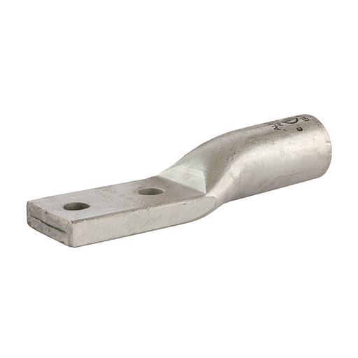 NSi - NSI AL600N 1/2 Inch 600 MCM Black Aluminum Standard Barrel 2-Hole Compression Lug