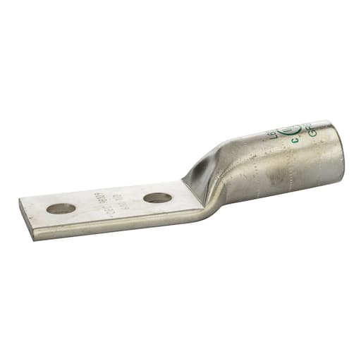 NSi - NSI L600N 1/2 Inch 600 MCM Green Copper Long Barrel 2-Hole Compression Lug