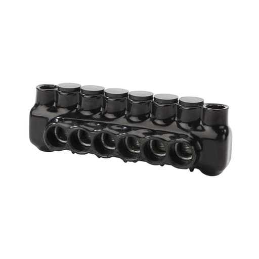 NSi - NSI IPLMD350-6 6 AWG to 350 MCM Black Plastisol 6-Port 2-Side Entry Insulated Multi-Cable Connector with Hole