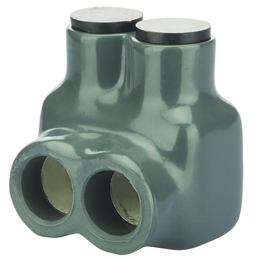 NSi - NSI ITG-3/0 6 to 3/0 AWG Gray Plastisol 2-Port Insulated Multi-Cable Tap Connector
