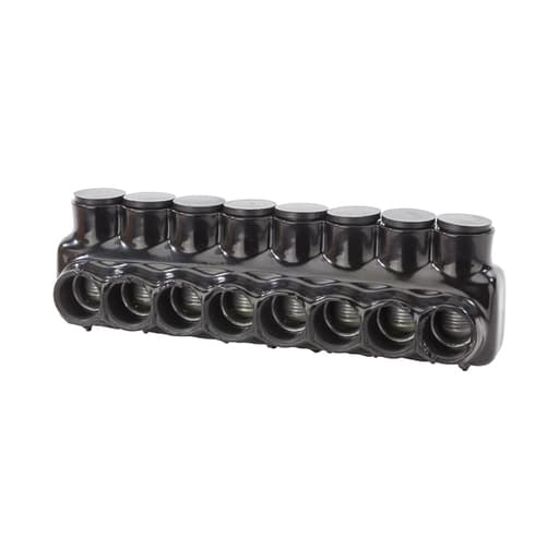 NSi - NSI IPLD750-8 250 to 750 MCM Black Plastisol 8-Port 2-Side Entry Insulated Multi-Cable Connector Block