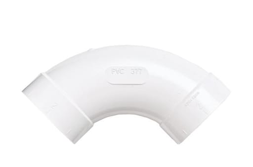 Nutone - Broan CF377 2 Inch 90 Degrees White PVC Long Sweep Elbow