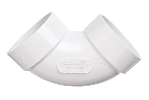 Nutone - Broan CF382 90 Degrees PVC Central Vacuum System Elbow