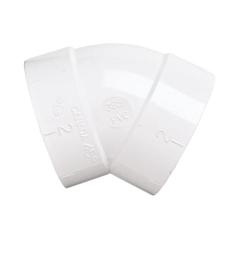 Nutone - Broan CF385 45 Degrees PVC Central Vacuum System Elbow