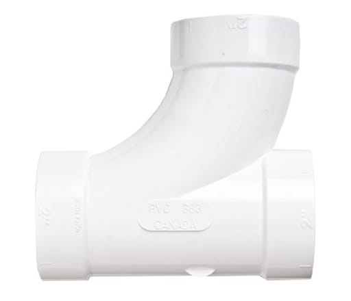 Nutone - Broan CF383 90 Degrees PVC Central Vacuum System Tee