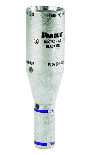Panduit Corp - Panduit RSC4/0-2/0-X Copper Compression In-Line Reducing Splice, 4/0 . 2/0 AWG Code/Flex Conductor