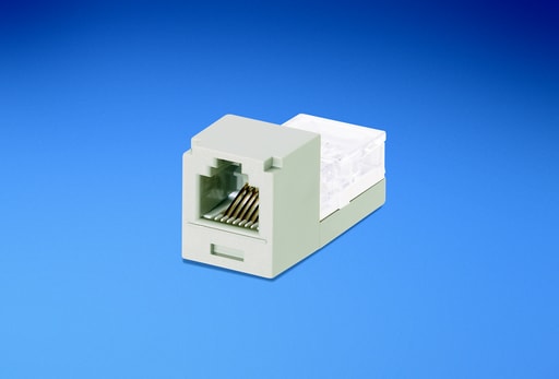 Panduit Corp - Panduit CJ64IGY Mini-Com Module, Cat 3, UTP, 6 pos 4 wire, T568A, Intl Gray, Leadframe Style