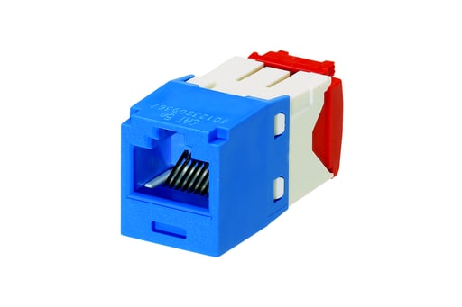 Panduit Corp - Panduit CJ5E88TGBU-C Mini-Com Module, Cat 5e, UTP, 8 pos 8 wire, Universal, Blackue, TG Style Bulk Pack, 100 Pack