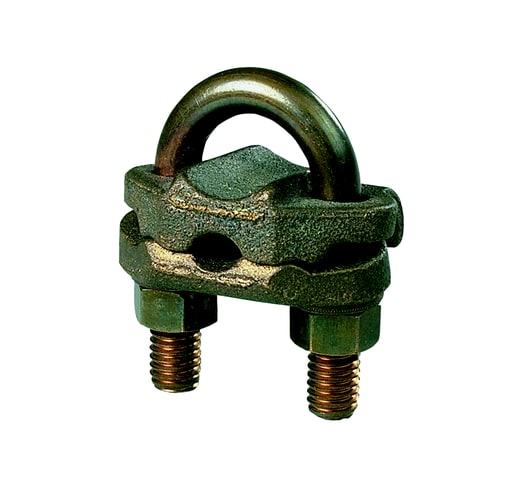 Panduit Corp - Panduit GPL-16-X Bronze Grounding Clamp, U-Bolt, 2/0 SOL-250 kcmil, 1" (25.4mm) IPS