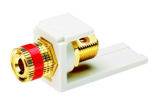 Panduit Corp - Panduit CMBPREIY 5 Way Binding Post Module with Red Stripe, Electric Ivory