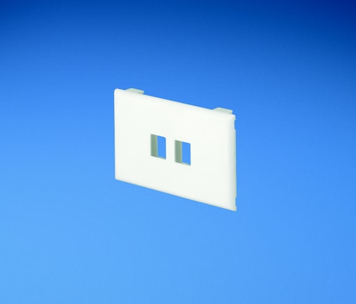 Panduit Corp - PAN T70KW2WH Faceplate,SnapOn,2pos,