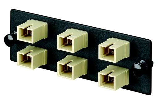 Panduit Corp - Panduit FAP6WBLDSC FAP with 6 SC Duplex, mm Adapters (BL) , Phosphorus Bronze
