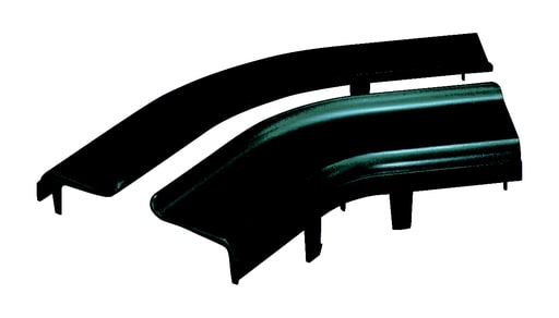 Panduit Corp - Panduit FRH45SC4BL Split Cover, Horizontal 45o, 4" x 4" (100mm x 100mm), FiberRunner, Black
