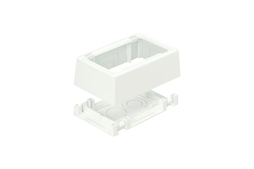 Panduit Corp - Panduit JB1FSEI-A Fast-Snap™ Single Gang Two-Piece Snap Together Outlet Box with adhesive backing. Box accepts Pan-Way® Snap-On Faceplates. For use with Pan-Way® T-45 Orange LD profile racew