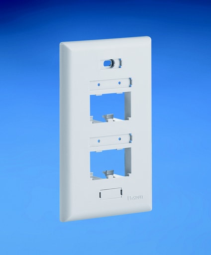 Panduit Corp - Panduit UICFP4EI Faceplate, 4 Port, Classic, Ultimate ID, Electric Ivory