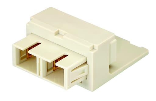 Panduit Corp - Panduit CMDEISCEI Module supplied with one SC duplex multimode fiber optic adapter (EI) with phosphor bronze split sleeves.