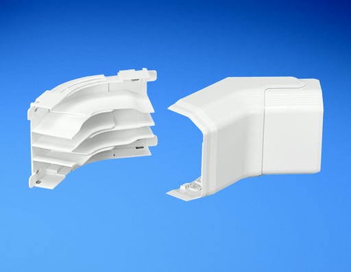 Panduit Corp - Panduit TGICIW Inside corner fitting. Used to join sections of TG raceway at inside corners. Fittings adjust from 85? to 135? to adapt to non-square corners.