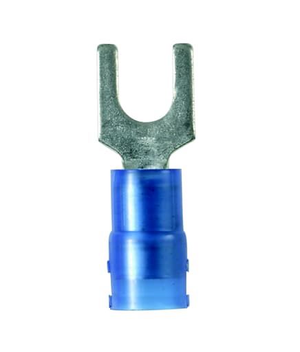 Panduit Corp - Panduit PN14-6FN-C Fork Terminal, Narrow Tongue, Nylon Insulated, 18 - 14 AWG, #6 Stud Size
