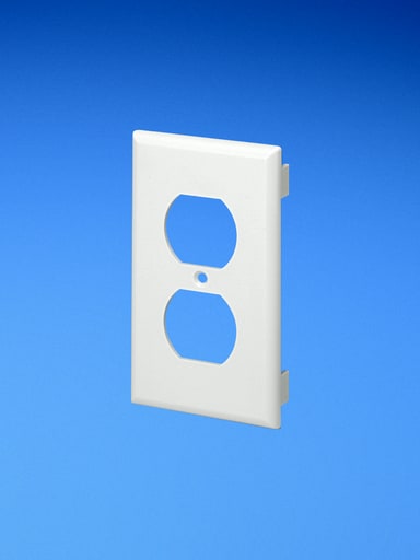 Panduit Corp - Panduit T70PSIW Snap-on single gang 106 duplex communication faceplate. Used to cover one NEMA standard 106 duplex communication module frame