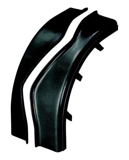Panduit Corp - Panduit FROVRASC4BL Split Cover, Outside Verticalical 90o, 4" x 4" (100mm x 100mm), FiberRunner, Black