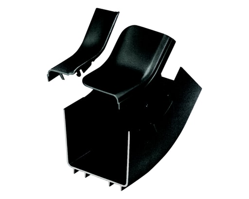 Panduit Corp - Panduit FRIV454X4BL Fitting and Cover, Inside Verticalical 45o, 4" x 4" (100mm x 100mm) FiberRunner, Black