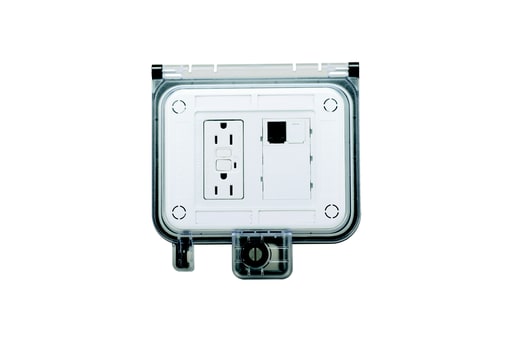 Panduit Corp - Panduit IAPNG5EWH Category 5E Coupler and Blank White Industrialnet GFCI Data Access Port