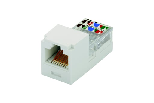 Panduit Corp - Panduit CJ88WHY Mini-Com Mini-Jack Module, Cat 3, UTP, 8 pos 8 wire, Universal, White