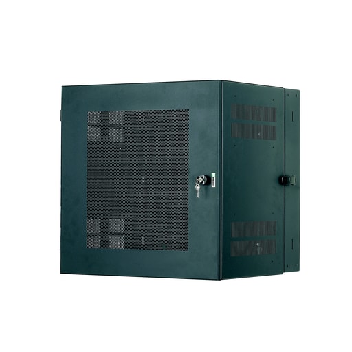 Panduit Corp - Panduit PZC12P Zone Cabling Wall Mount Cabinet with Perforated Front Door, Black 12 RU