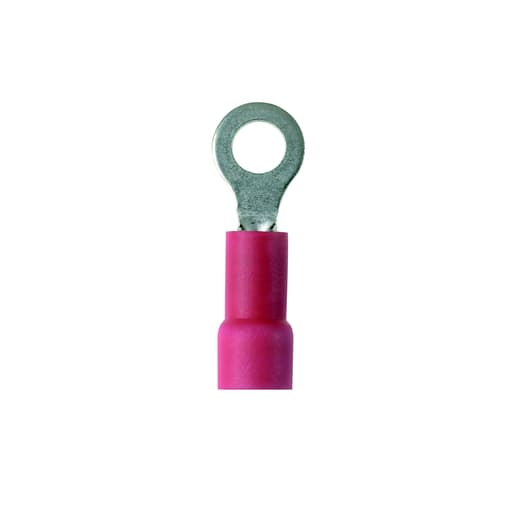 Panduit Corp - Panduit PV18-10RX-CY Ring Terminal, Expanded Vinyl Insulation, 22 - 18 AWG, #10 stud size