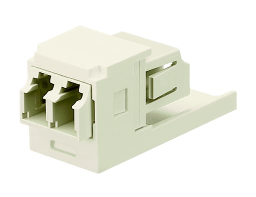 Panduit Corp - Panduit CMDSLCEI Module supplied with one LC Sr./Sr. SFF duplex multimode fiber optic adapter (EI) with phosphor bronze split sleeves.