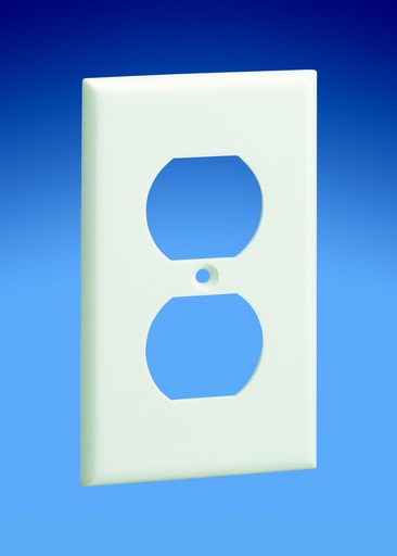Panduit Corp - Panduit CP106EI Screw-on Single Gang 106 Duplex Faceplate. Covers One Nema Standard 106 Duplex Electrical Outlet Orange One Standard 106 Communication Module Frame