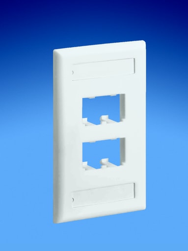 Panduit Corp - Panduit CFPL4BLY Faceplate, 4 Port, Single Gang, Classic, Black